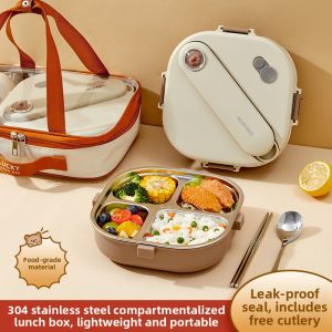WODEBAIHUI | Insulated Lunch Box Stainless Steel 304 Microwavable for Kids and Office Use