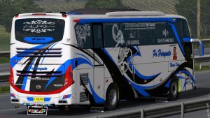 miniatur bus telolet basuri dan remot control mainan anak