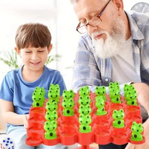 1 set Frog Balance Toy Educational Focus Training Toy Parent- Child Party Multiplayer Puzzle Game Toys Festival Party Gifts
