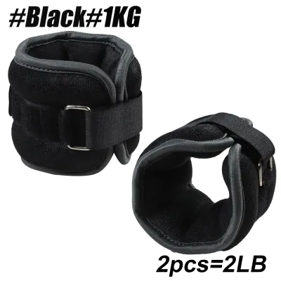 1Pair Adjustable Ankle & Wrist Weights (0.5kg/1kg) - Neoprene Leg Arm Straps for Running Yoga - Strength Training for Women Men