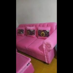 (FREE ONGKIR) Sofa L Putus Kancing/ Sofa L Minimalis Retro/ Sofa L Santai Bahan Beludru Halus