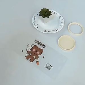 FR-A84 Tempat Pensil Karakter Meja Lucu / Tempat Kotak Pensil Bulat Karakter Kartun Serbaguna