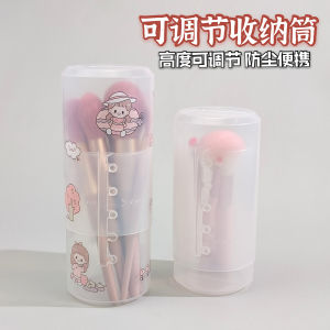 Trong Suốt Tối Giản INS Ổ Cắm Kéo Dài Cao Cấp Hộp Bảo Quản Cọ Trang Điểm Di Động Chống Bụi Mỹ Phẩm Dụng Cụ Tổ Chức Có Nắp Đậy