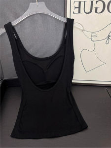 Áo Ba Lỗ Không Dây Hở Lưng Cỡ Lớn Mùa Hè Cho Nữ Áo Ba Lỗ Lót Đệm Ngực Kiểu Dáng U Cổ Tròn Thường Ngày Mặc Trong