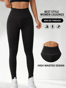 Womens Super Soft Leggings High Waisted Tummy Control No See Through Workout Yoga Running Athletic Push Up Gym Fitness Leggings