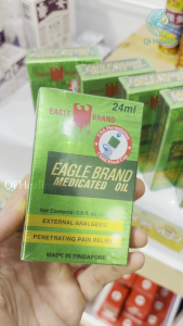 Dầu Gió Xanh Con Ó Cao Cấp 24ML Công thức Mỹ 2 Nắp | Mùi bạc hà | dầu massage body