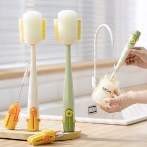 Long Handle Cup Lid Brush 5in1