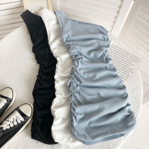 Váy Ngắn Ôm Vừa Vặn Gợi Cảm Có Chi Tiết Xếp Ly Co Giãn Cho Nữ Mùa Hè 2021 Váy Công Sở Phong Cách Hàn Quốc Váy Chữ a Không Tay