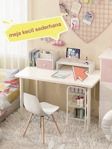 BMZAR Meja Kerja Minimalis 140CM Meja Belajar Meja Rias Minimalis Meja kantor Meja Komputer Serbaguna