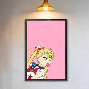 Bandai | 5D DIY Diamond Painting Kit Usagi Tsukino Sailor Moon Anime Art Full Drill Rhinestone Mosaic Wall Decor Gift for Home Frameless