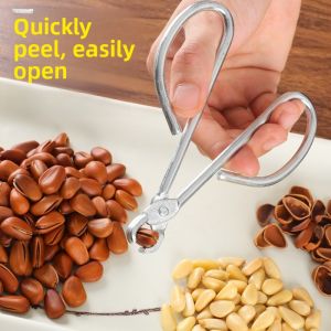 Stainless Steel Nutcracker Tool Automatic Home Use Shell Opener Kitchen Cooking Utensil Easy Peeling Nut Clamp Handy Tool