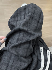 Quần Ống Rộng Cạp Cao Kẻ Caro Phong Cách Lười Biếng Thường Ngày Cho Nữ Mùa Xuân Thu Quần Ống Đứng Rộng Rãi Cổ Điển