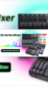 OKMUSIC มิกเซอร์เสียง Audio Mixer DJ 4/6/8 ช่อง พร้อม Bluetooth USB DSP เอฟเฟกต์ 99 แบบ ใช้งานง่าย สำหรับร้องเพลง และไลฟ์สด