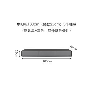 Modern Minimalist Nordic Style TV Cabinet with Storage Combination Suitable for Small Medium and Large Spaces in Gray or Black