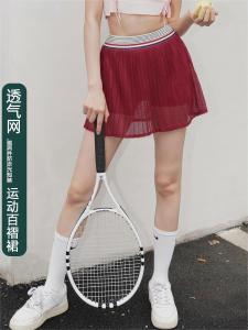 Womens Sporty Casual Short Skirt Breathable Tennis Skirt Half-length Anti-lift Net Red Skirt Quick-drying And Comfortable
