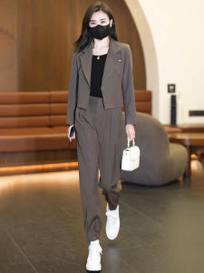 Fashionable Slimming Professional Womens Spring Autumn Harlan Suit Set Two Pieces High-End Feelings Stylish Quality Workwear