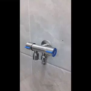 Stainless Steel Bathroom angle valve faucet Multi-Function Standard Spout 1 in 2 out 304 Stainless Steel hot and cold double outlet Valve Triangle Valve Faucet Switch Toilet Water Inlet Kitchen faucet Lavatory angle valve faucet