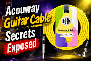 Acouway Guitar Cable Noise Reduction Cord Right Angle to Straight For Electric Guitar Bass Mic Amp