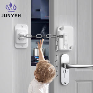 Adjustable Window Kid Security Lock Self Adhesive No Drilling Door Restrictor Child Baby Safety Lock Chain For Hotel