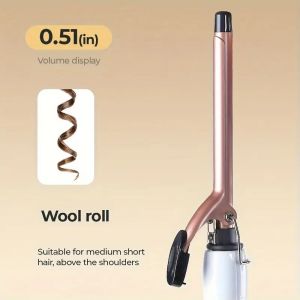 Ceramic perm bar 0.51 inch hair salon hot perm tool curling iron fast heating dual speed temperature control