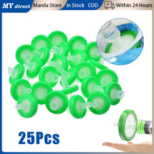 25pcs Syringe Filters Nylon Membrane 13mm 0.22um Disposable Chemistry Lab Water Solution Filtration Membrane