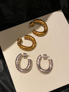 CAFFTI | Aged Antique Gold Unique Earrings