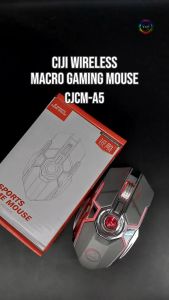 CIJI Mouse Gaming Wireless A5 Dengan 7 Warna LED RGB Silent Mode Rechargeable