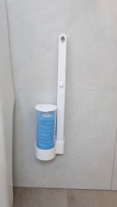 Disposable Toilet Brush Cleaner with Long Handle Bathroom Cleaning Sponge Brush with Replaceable Brush Head Toilet Accessories
