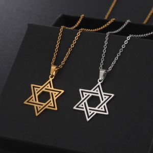 Skyrim Jewish Necklace Star of David Hexagram Chain Supernatural Talisman Pendant Gift For Man Women Stainless Steel Jewelry