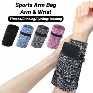 Zipper Running Wrist Bag Lightweight Phone Key Card Pouch Sweatproof Gym Fitness Sports Cycling Armband Arm Bag