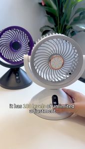 kipas meja Air Circulation Desk Fan Portable Camping Fan With Diffusers & LED 100 Speeds Strong Wind Silent Table Hangable Wall Fan