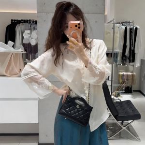 YINGDAI | New Chinese Style Butterfly Embroidery Shirt