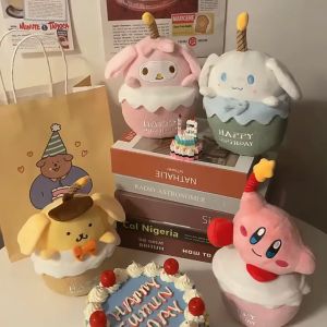 พร้อมส่งของเล่นตุ๊กตารูปเค้กวันเกิด Kirby ร้องเพลงได้ ของขวัญวันเกิดสุดสร้างสรรค์สุดน่ารักร้องเพลงเรืองแสงบรรจุภัณฑ์กล่องของขวัญ