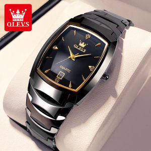 （BISA COD）OLEVS Jam Tangan Pria Anti Air Dewasa 2024 Original Asli Elegan Mewah Kalender Tali Stainless Steel Jam Tangan Cowok