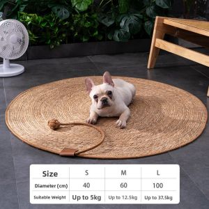 MONLEYTA | Pet Mat Cat Pad Sleeping Round Wear-resistant Anti-scratch All-season Carpet Non-shedding Scratch Board Cat Dog Furniture