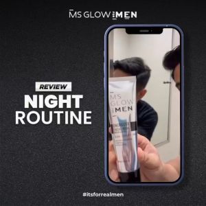 MS GLOW MEN Paket SKincare Wajah Pria - Sabun Pembersih Wajah Facial Wash - Serum Glowing Untuk Pria dan Crem Pencerah Wajah Original