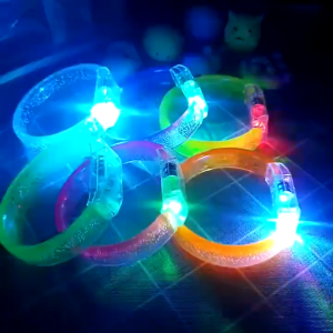👍LED Bracelet Wristband Light Cheer Light Toy SG 60th National Day LED Party Glowing Bracelet for decoration Bubble Ring