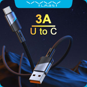 Vyvyvylabs cepat mengecas kabel USB-A USB-C untuk jenis-C Lightning untuk i-telefon Huawei Xiaomi Samsung fleksibel tahan lama peningkatan penyambung Nylon jalinan kabel berwayar 1M