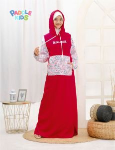 Paddlekids Overall Anak Perempuan Maxi Hoodie Dress Gamis Kaos Anak Remaja