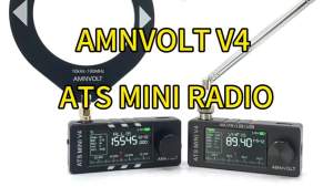 AMNVOLT V4 ATS MINI Si4732 DSP Radio LSB USB AM FM All Band Radio W/ Antenna 1.9inch IPS Screen Portable Pocket Radios ESP-32-S3