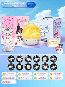 Music Box Star Projector Rotatable for Kids Girls Birthday Gift