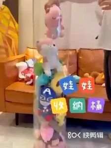 【COD】Doll Storage Bucket Transparent Cylindrical Storage Box Durable  Large-capacity Rotatable Childrens Toy Doll Organizer Tube Box