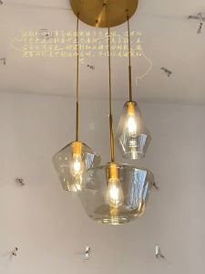 Nordic Glass Pendant Light Kitchen Bar Counter Chandelier Ceiling Lights Minimalist Bedroom Bedside Droplights Creative Cafe Decorative Hanging Light Modern Dining Light Lampu Hiasan Gantung 吊灯