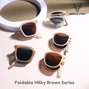 Gentle Fawn Kacamata Sunglasses Polarized Lipat Series Bahan TR90 Praktis Bisa Dilipat Fashion Pria Wanita Simple Lipat Series