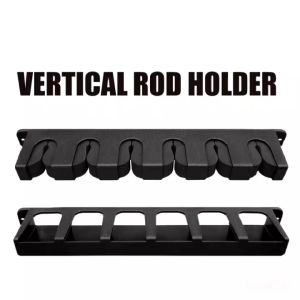 Rod Holder Joran Rak Dinding 6 slot Wall Rod Rack R6 Black Wall Fishing Rod