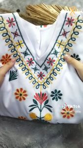 Ramadhani Dress - Gamis Putih Bordir Wanita Remaja Basic Lebaran 2024