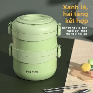 nRMEi | Hộp Cơm Bảo Ôn Siêu Dài 316 Stainless Steel