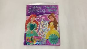 Disney Princess Activity Pack with Colouring & Activity Book & Stickers & 4 Colour Pencils For Kids