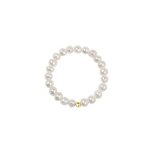 gN Pearl | 18K Gold White Freshwater Pearl Ring 2.0-3.0mm