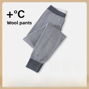 Miiow | Thickened Woolen Womens Thermal Pants High Waist Long Trousers Inner Wear Fleece Lined Winter Autumn Mens Underwear Trousers
